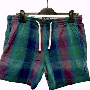 Todd Snyder drawstring Madras short. 100% Indian cotton. Size XL, 6.5” inseam.